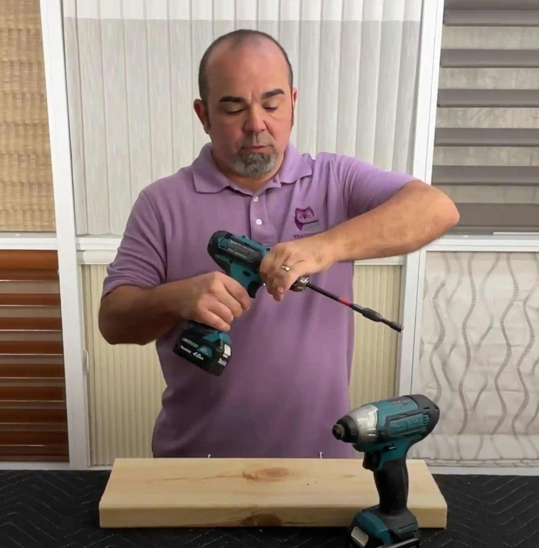 Roger Magalhaes, with drill