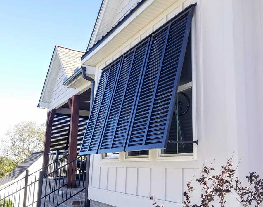 Bahama shutters on home